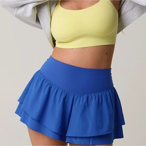 NWT OFFLINE By Aerie Real Me Ruffle Flirty Short Yearbook Blue XXL